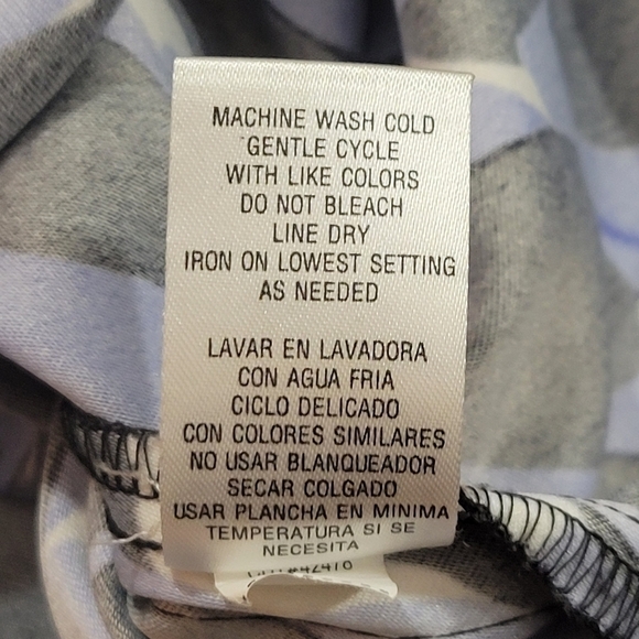 Sandra Darren Women's blue/white/black printed dress size 10 - Picture 6 of 7